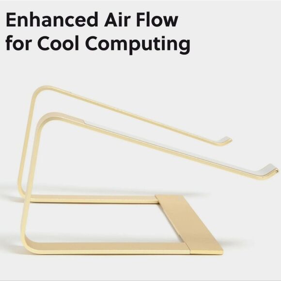 UBrands Adjustable Laptop Riser Stand- Gold Metal - Picture 5 of 11